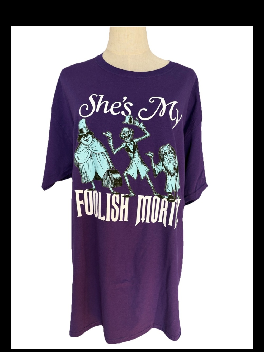 Disney Haunted Mansion Hitchhiking Ghosts T-Shirt XL “She’s My Foolish Mortal”,